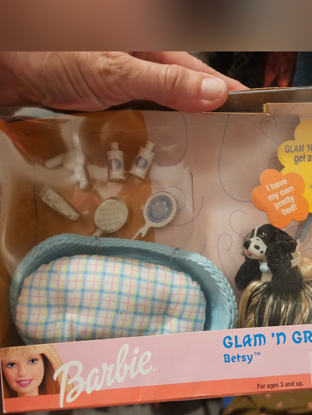 1999 Barbie Glam'n Groom Pets Set - Betsy Cocker Spaniel